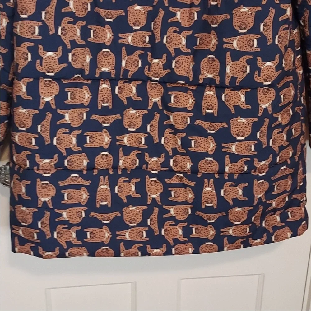 Compania Fantastica Sumo Cat Print Puffer Coat size Large - Picture 16 of 16